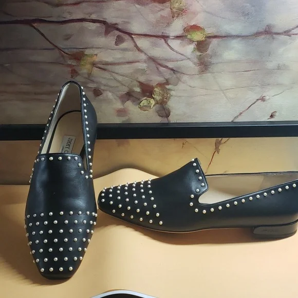 Jimmy Choo Black Studded Flats - Picture 4 of 9